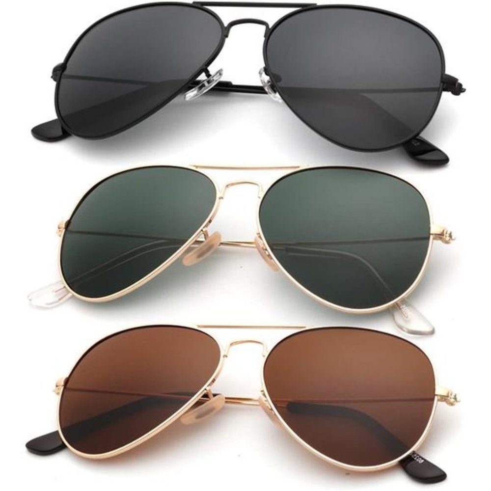 Classic Aviator Sunglasses for Men Women Driving Polarized Lens UV Blocking